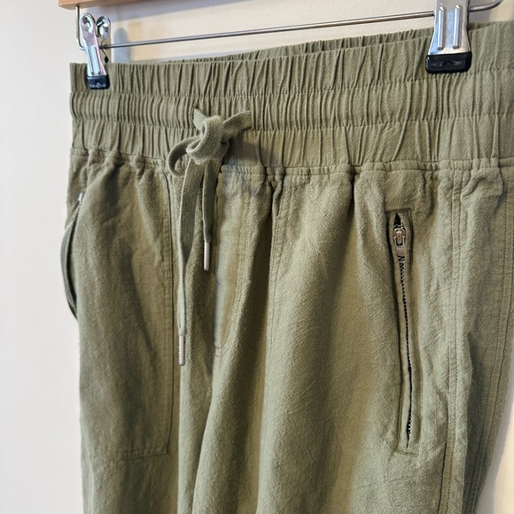 Super soft womens kaki green jogger pants 100% coton size small - Picture 5 of 8